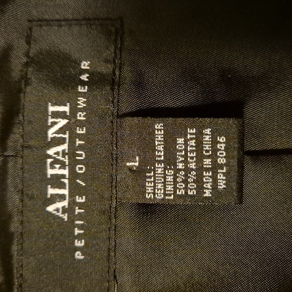 Alfani Petite Genuine Leather Jacket Size L - Picture 3 of 3